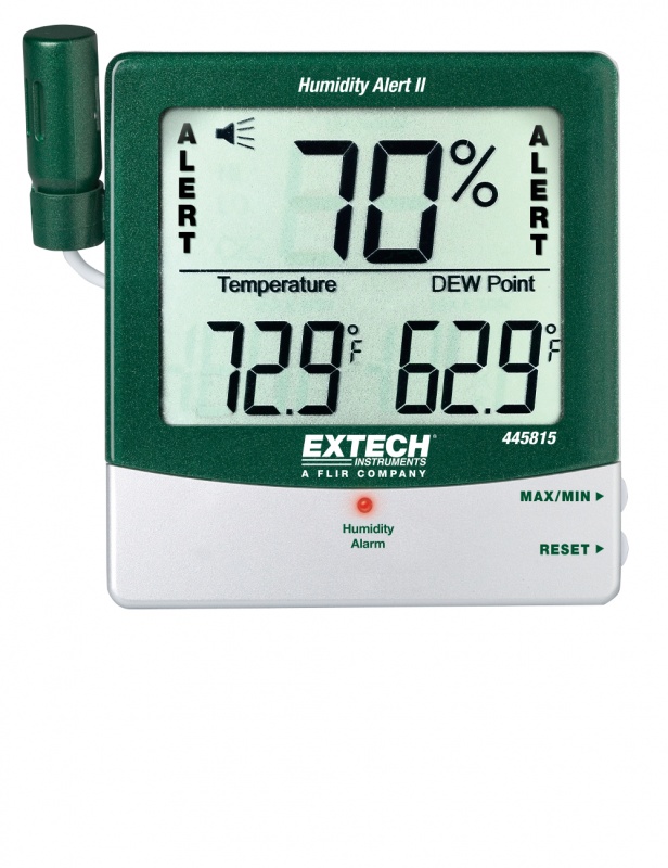 Termohigrometr z alarmem i punktem rosy - Extech 445815 Termohigrometr z alarmem i punktem rosy - Extech 445815