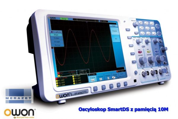 Oscyloskop SmartDS 8102 2x100MHz 2GSa/s pamięć 10M, LAN, VGA, USB, PASS/FAILL - obrazek 4