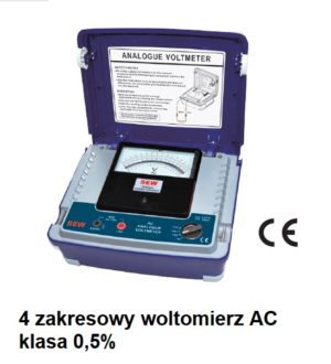 Woltomierz AC analogowy laboratoryjny klasa 0,5 (4 zakresowy - 750V)