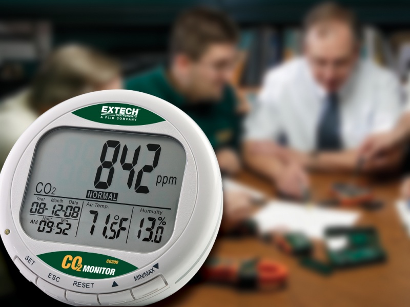 Monitor stężenia CO2/temperatury/wilgotności - Extech CO200 Monitor stężenia CO2/temperatury/wilgotności - Extech CO200